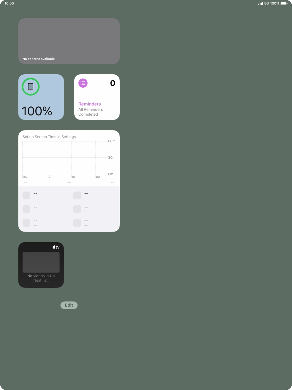 Press and hold the required widget until a pop-up menu is displayed.