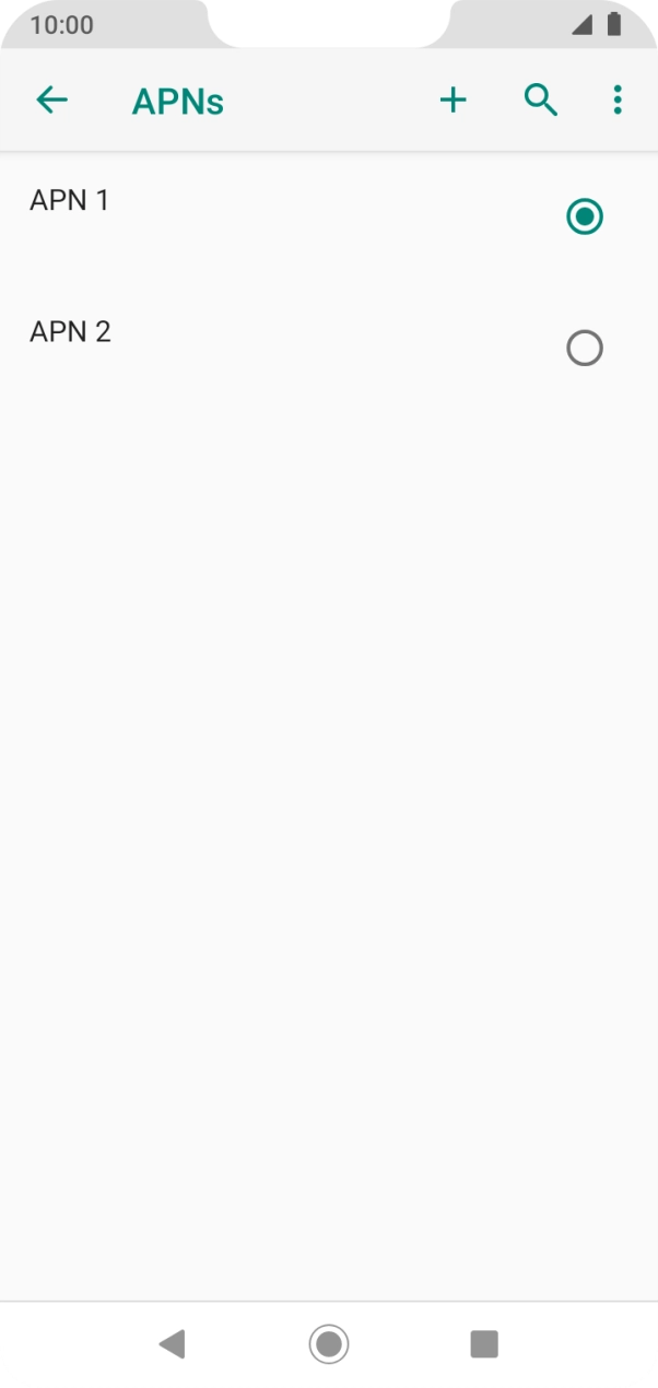 Press the field next to the data connection to activate it.