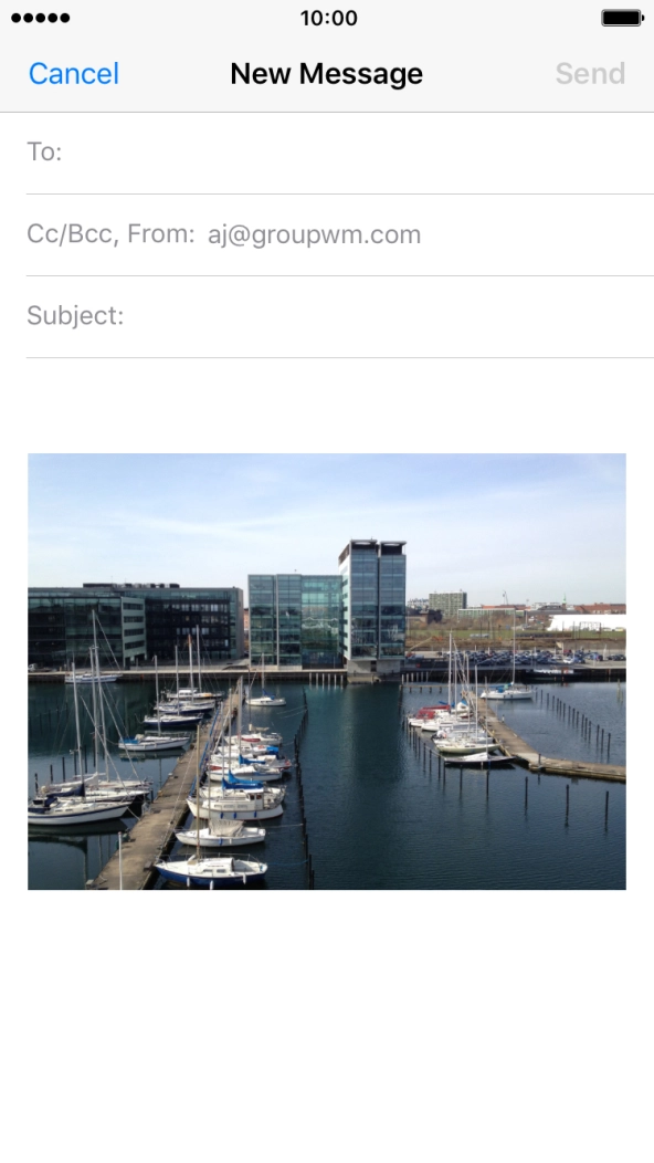 Press the search field and key in the first letters of the recipient's name.