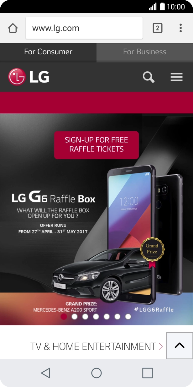 Press the menu icon. Press the menu icon.