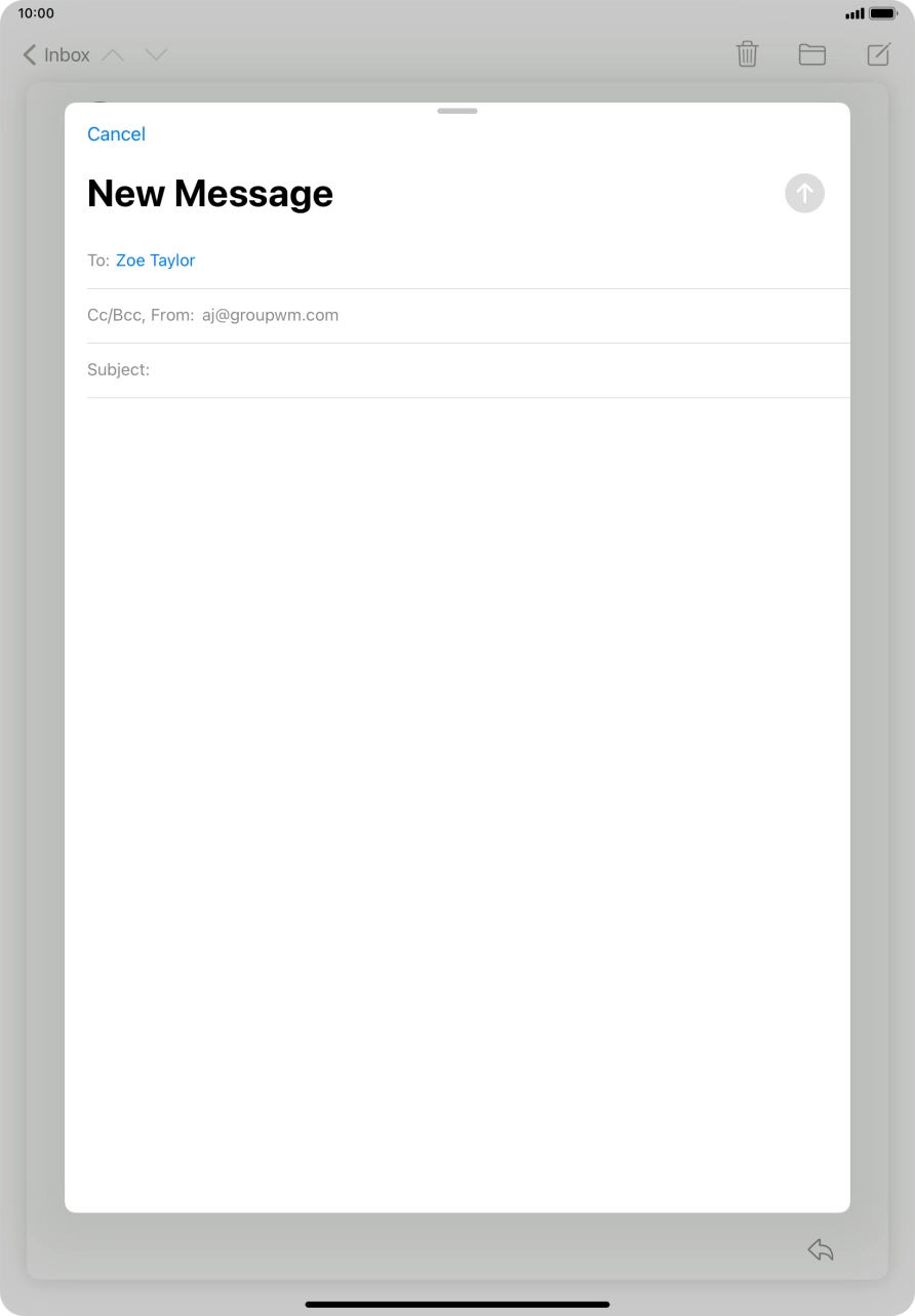 Press Subject: and key in the required subject.