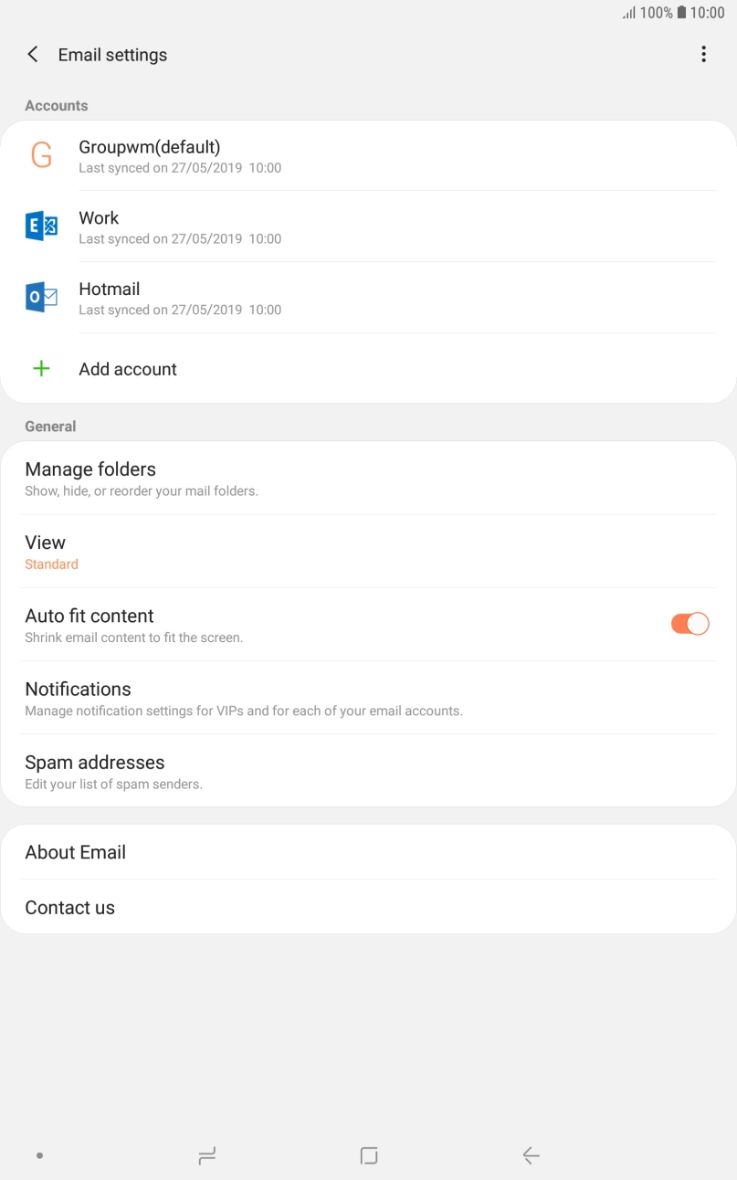 Press the menu icon.