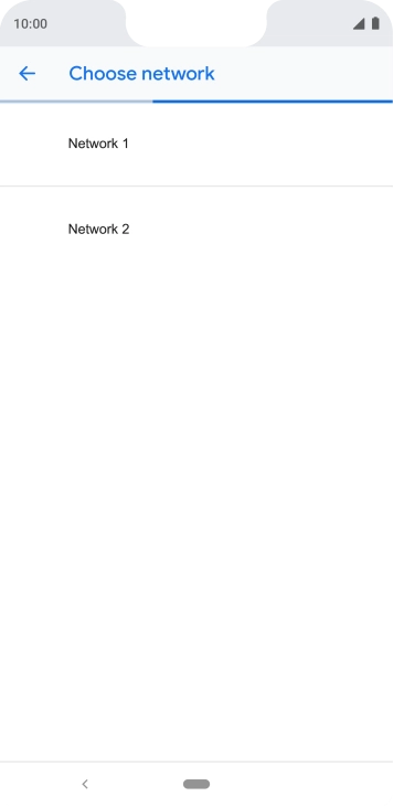 Press the required network. Press the required network.