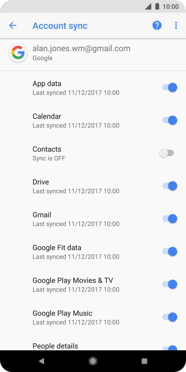 Press the indicator next to 