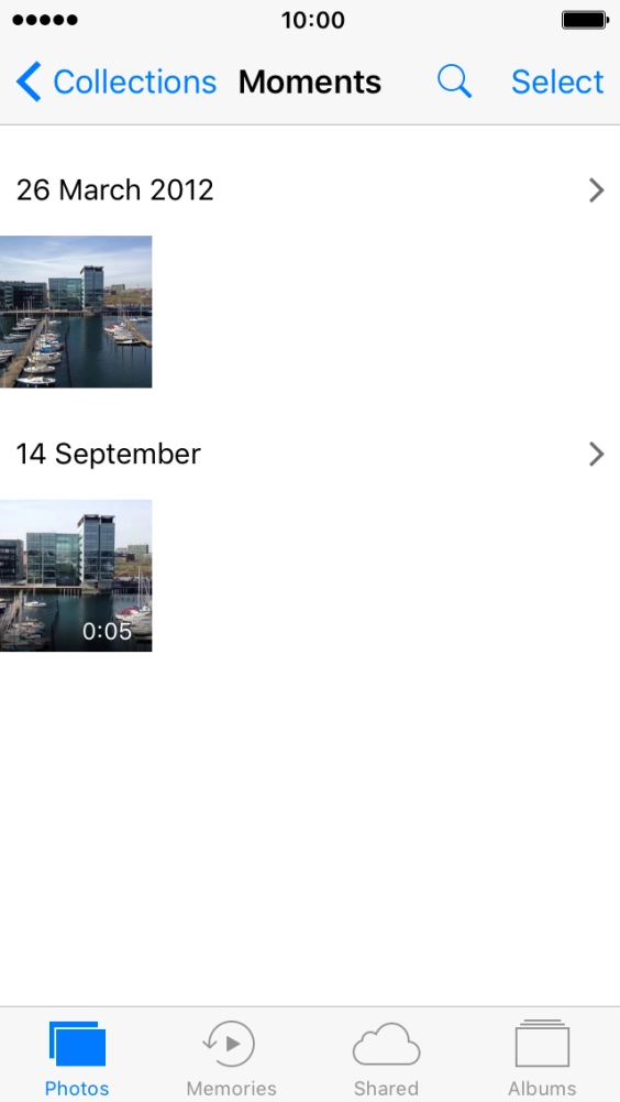 Go to the required folder and press the required picture or video clip.
