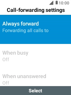 Select the required divert type.