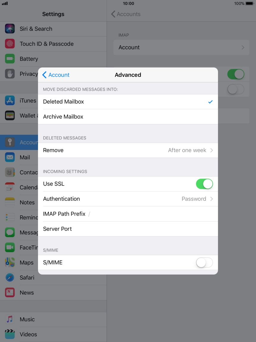 Press the indicator next to 