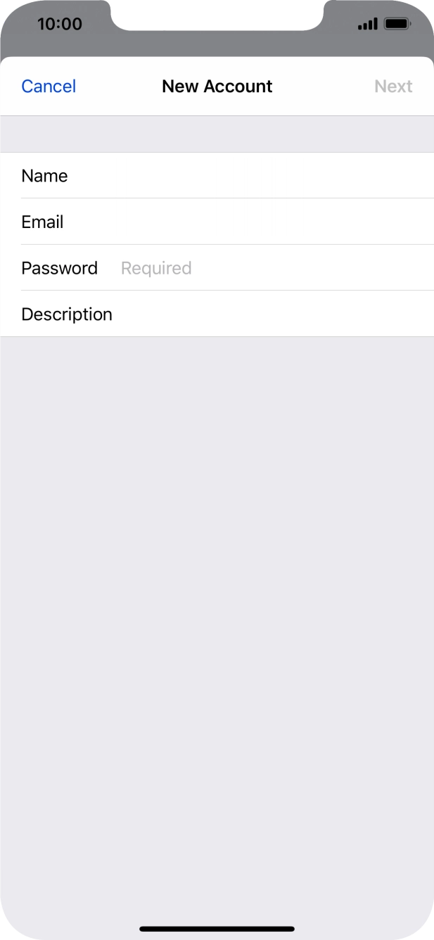 Press Password and key in the password for your Telstra email account.