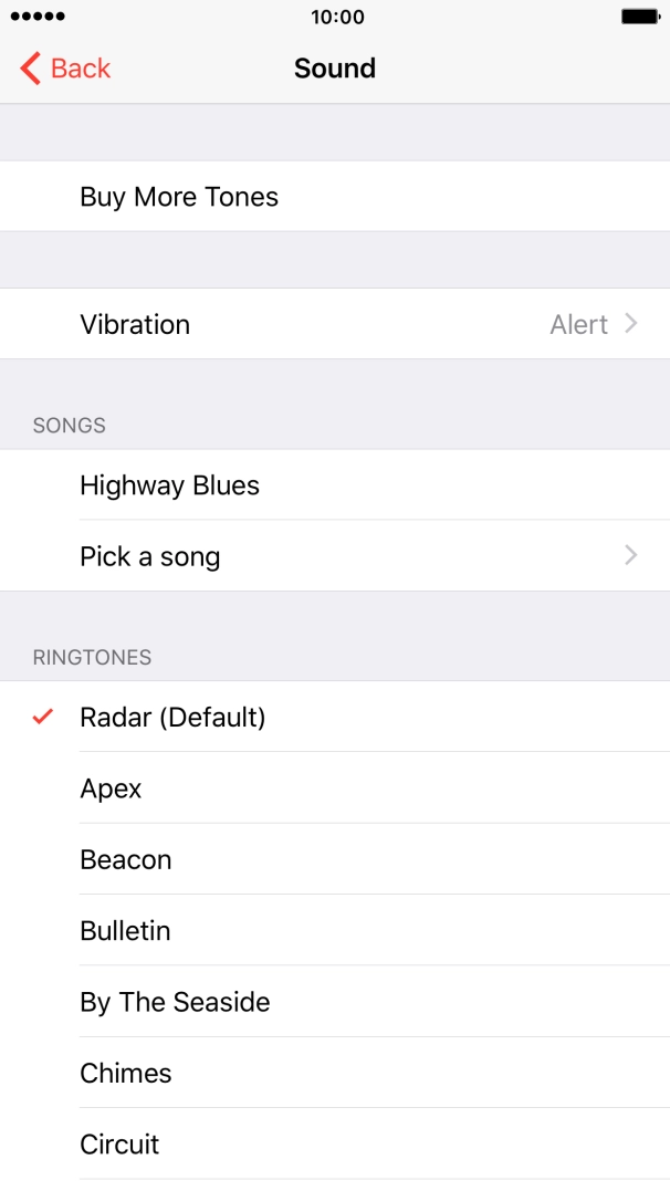 Press the required alarm tones to hear them.