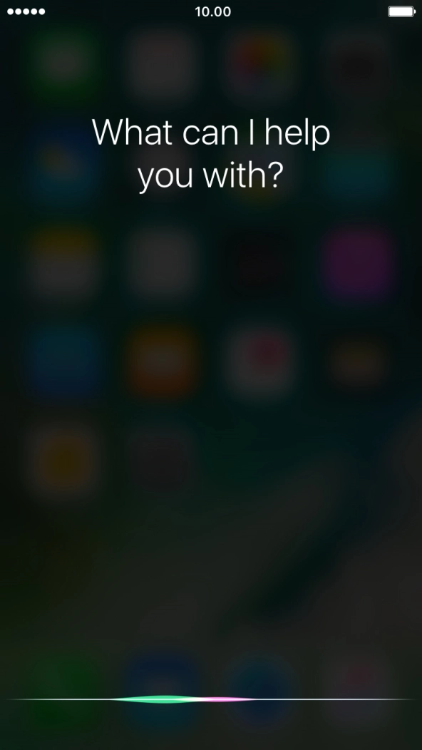Say, in your own words, what you would like your phone to do, e.g.: CAMERA, CALL [contact], SEARCH THE WEB FOR [information].
