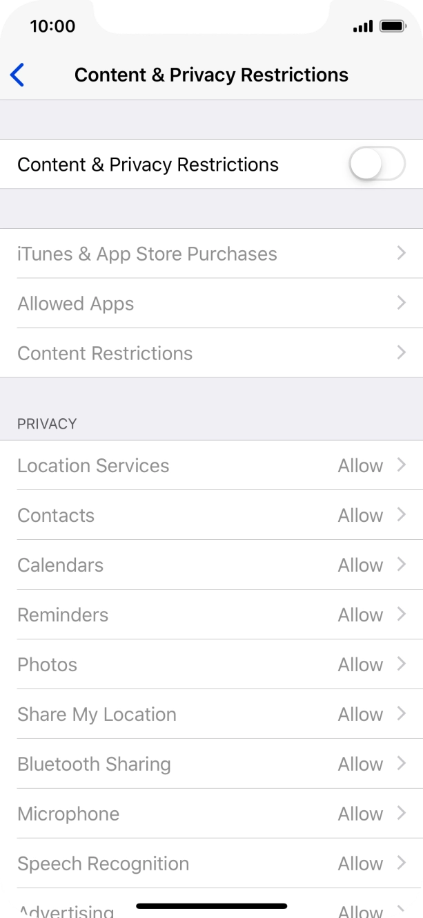 Press the indicator next to 