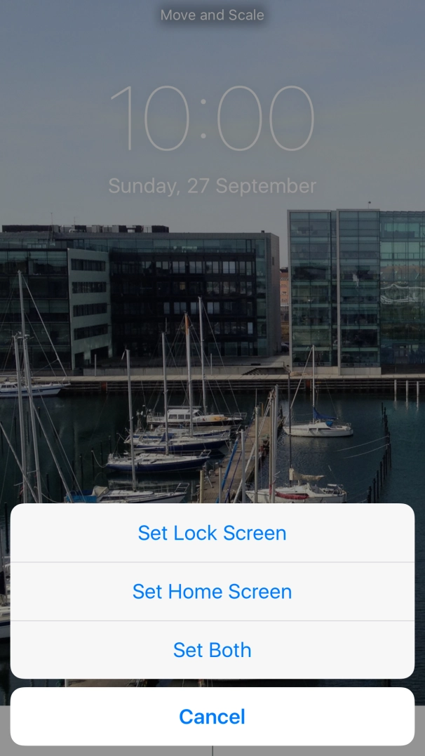 Press the required setting.