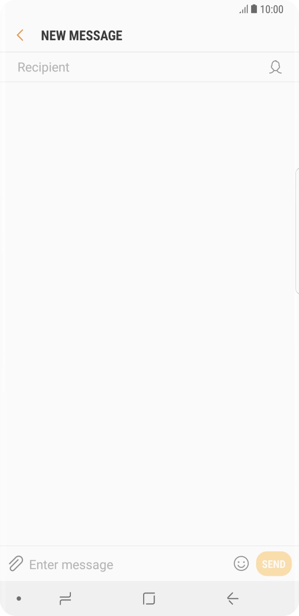 Press the search field and key in the first letters of the recipient's name.