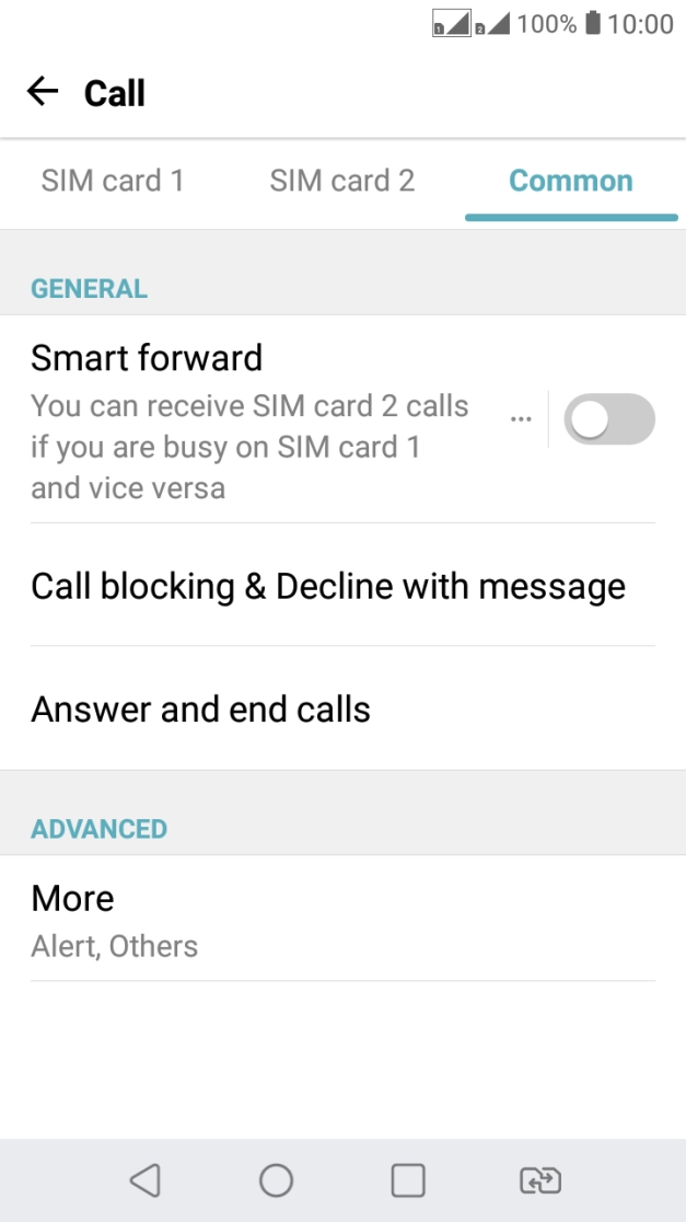 Press the required SIM.