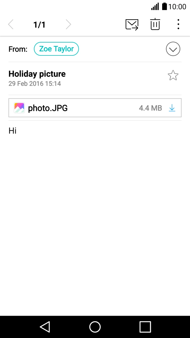 Press the reply icon.