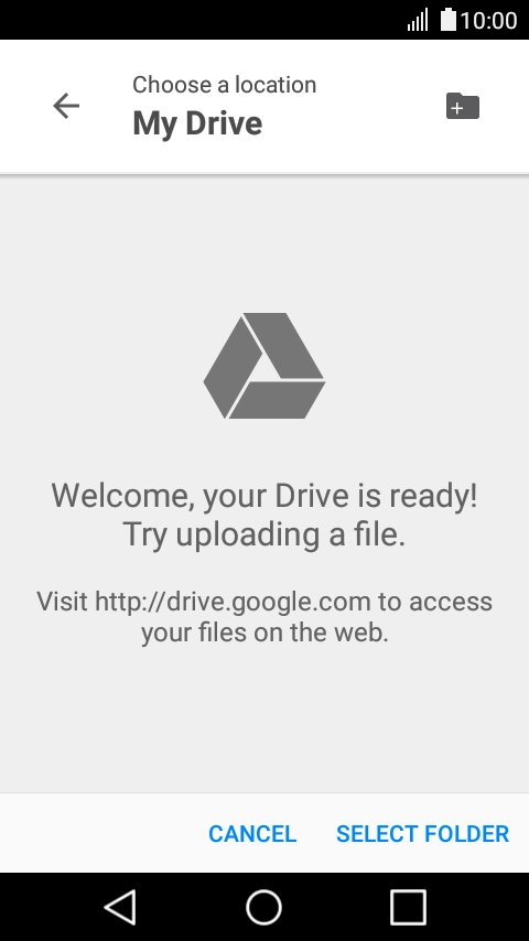 Press the new folder icon.