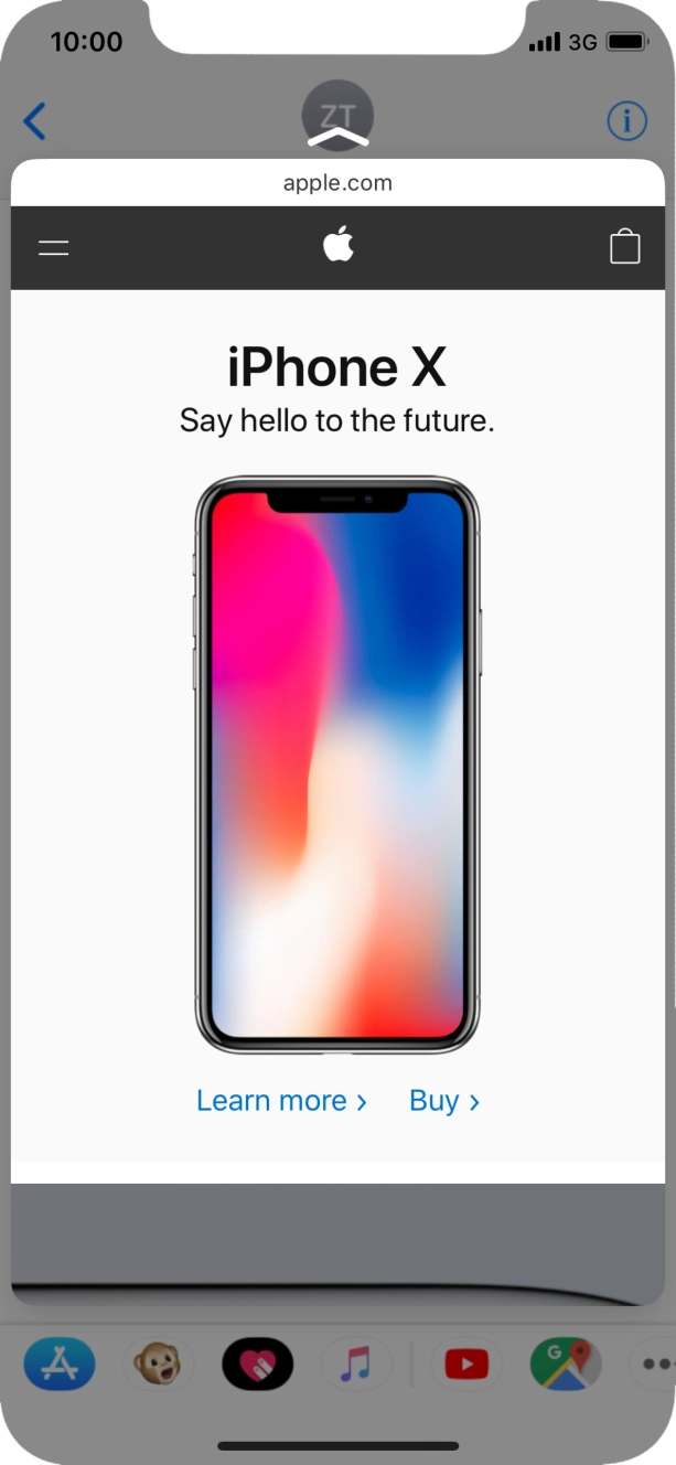 Hard press the screen to see a section of the required content.