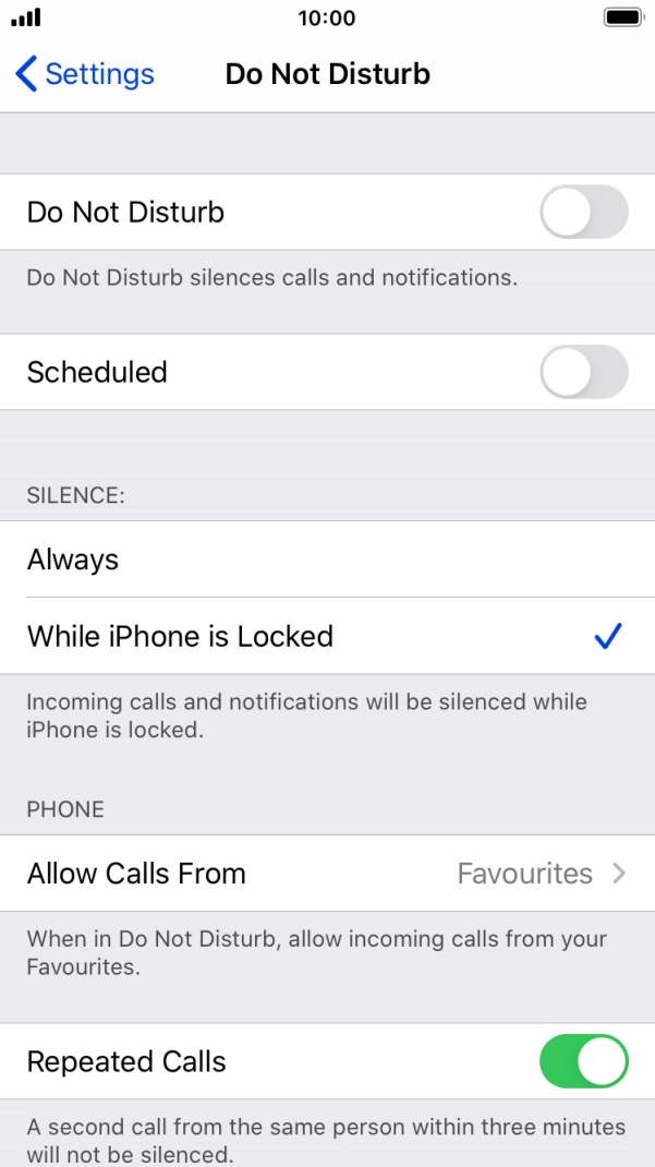 Press the indicator next to 