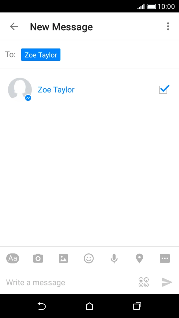 Press the text input field.