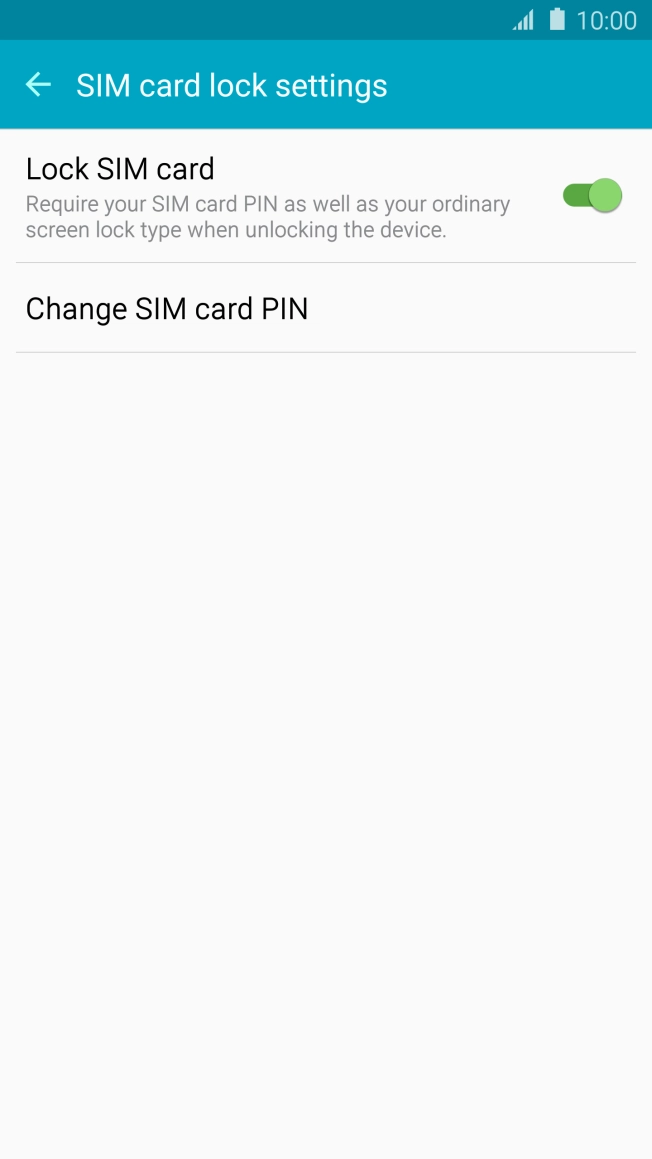 Press Change SIM card PIN.