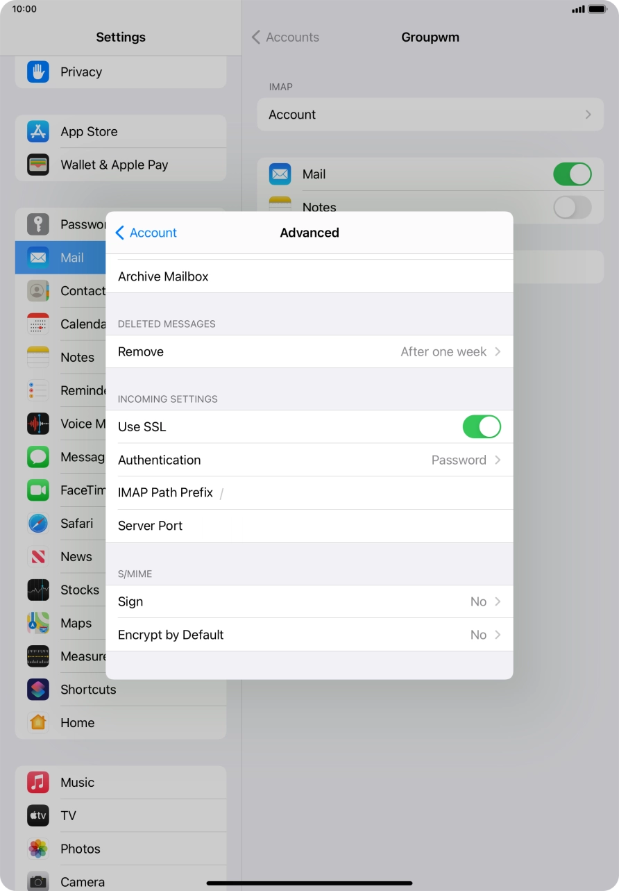 Press Authentication.