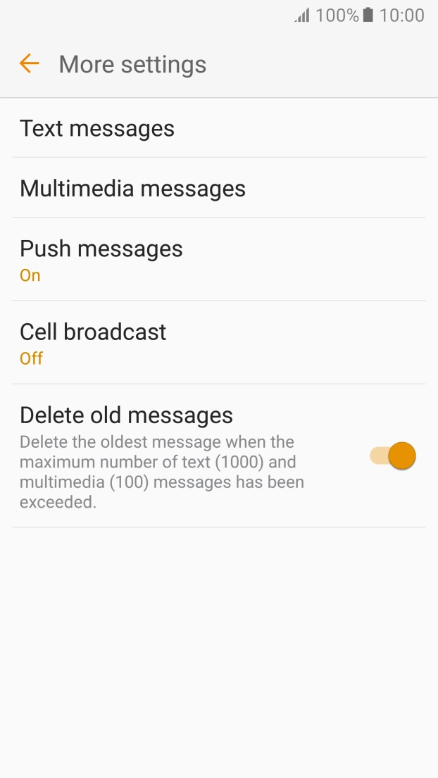 Press Text messages.