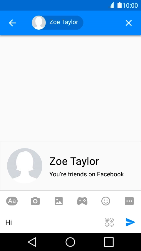 Write the required message and press the send icon.