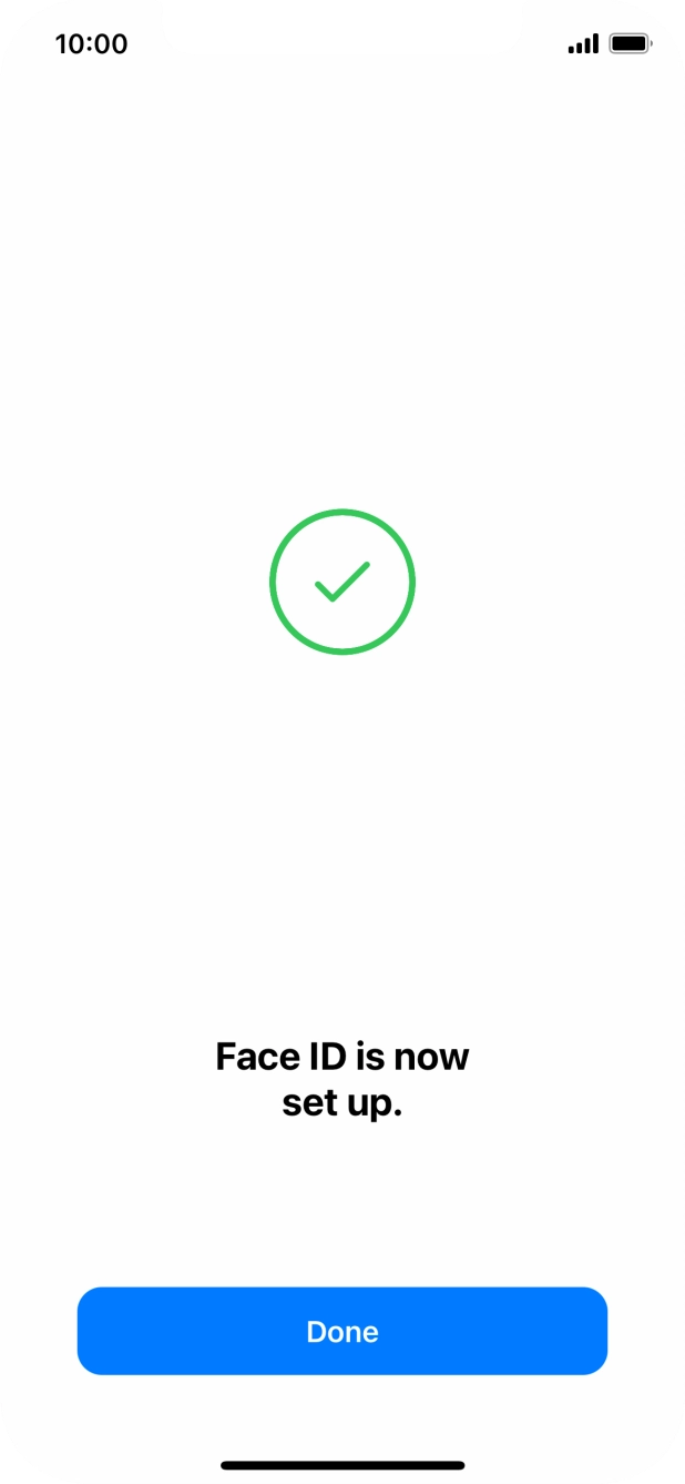 Press Done. If you haven't previously selected a phone lock code, key in a code of your own choice twice.