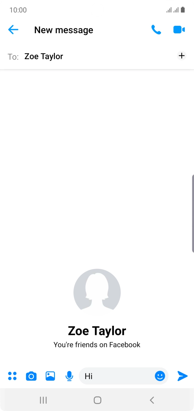 Press the send icon.