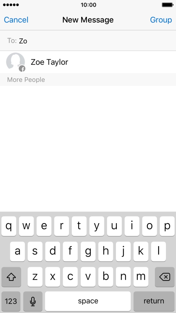 Press the required contact. Press the required contact.