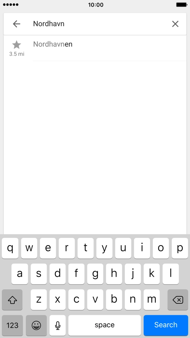 Press the required destination. Press the required destination.