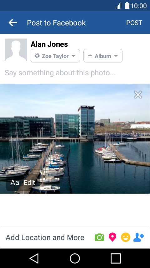 Press the text input field.