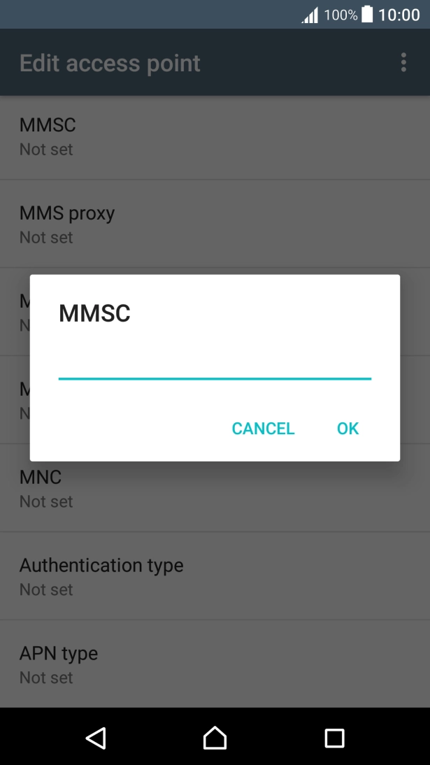 Key in http://mmsc.telstra.com:8002 and press OK.
