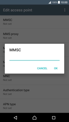 Key in http://mmsc.telstra.com:8002 and press OK.