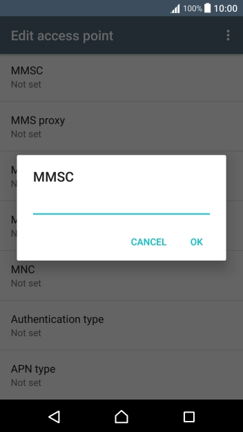 Key in http://mmsc.telstra.com:8002 and press OK.