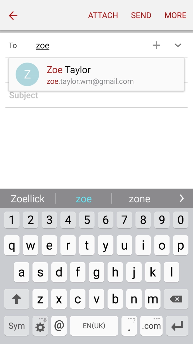 Press the required contact.