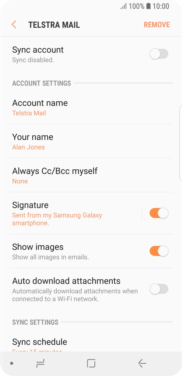 Press the indicator next to 
