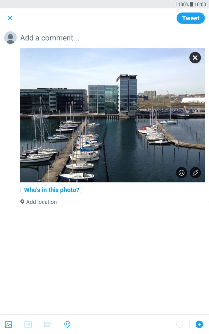 Press the text input field.