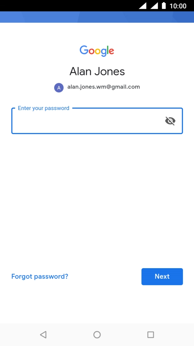 Press the field below 