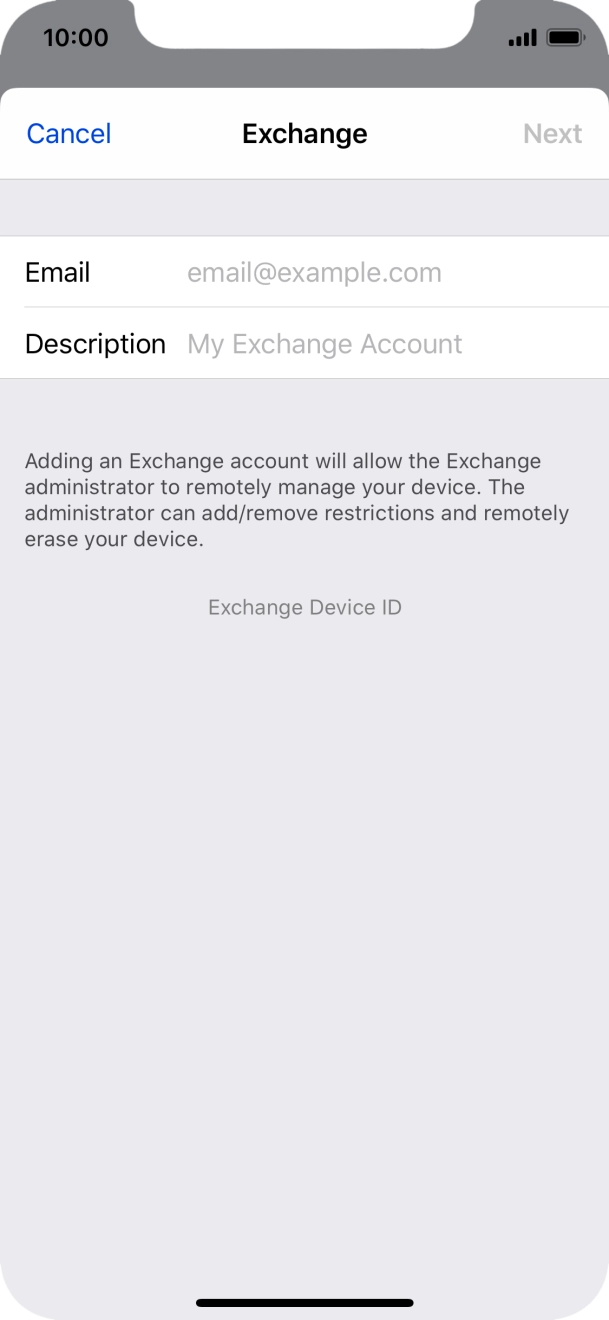 Press Email and key in your email address. Press Email and key in your email address.