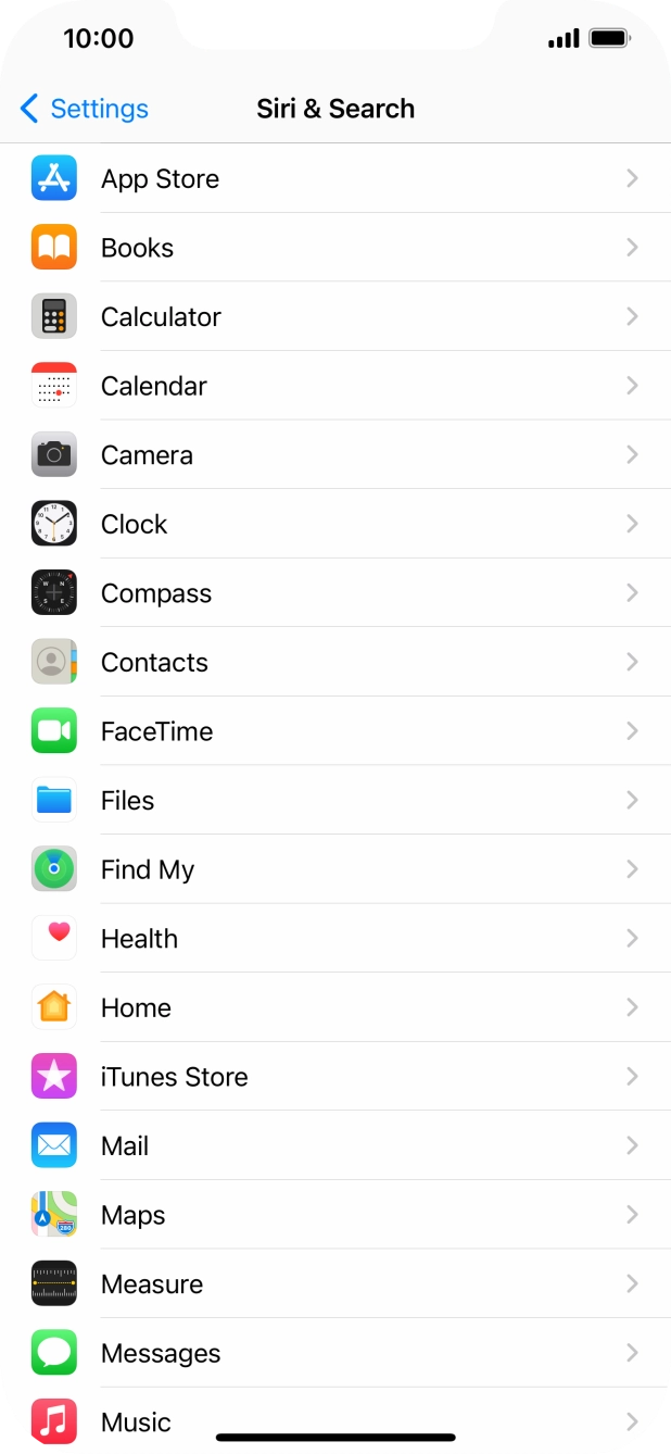 Press the required application. Press the required application.
