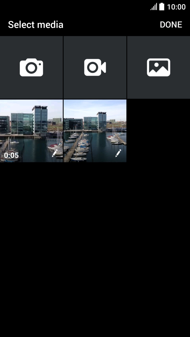 Press the gallery icon.