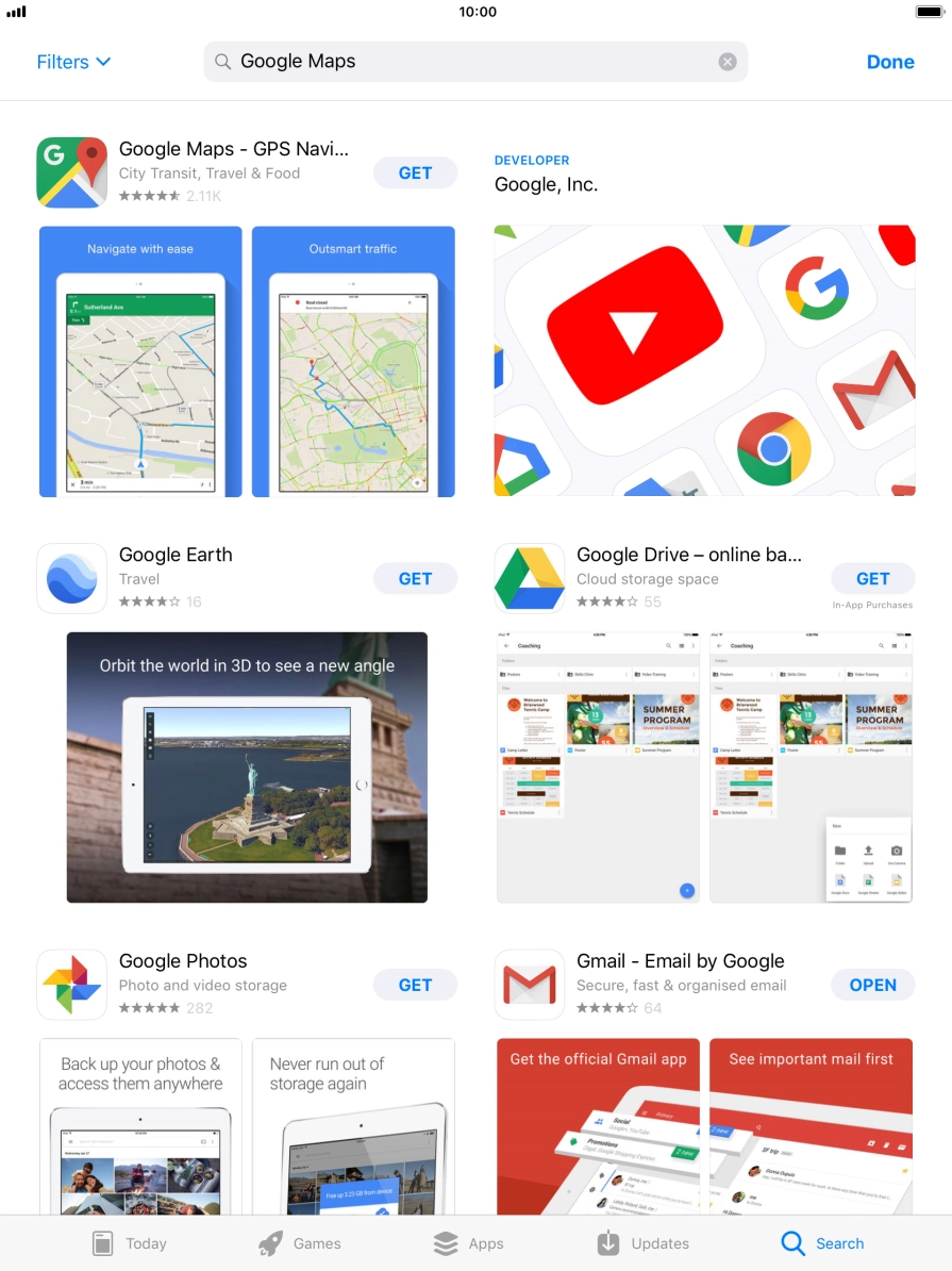 Press Google Maps. Press Google Maps.