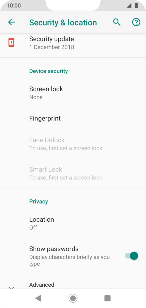 Press the Home key to return to the home screen.