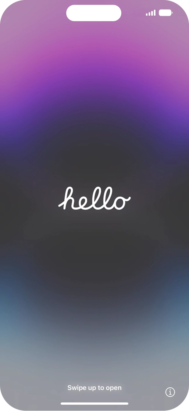 Slide your finger upwards starting from the bottom of the screen.