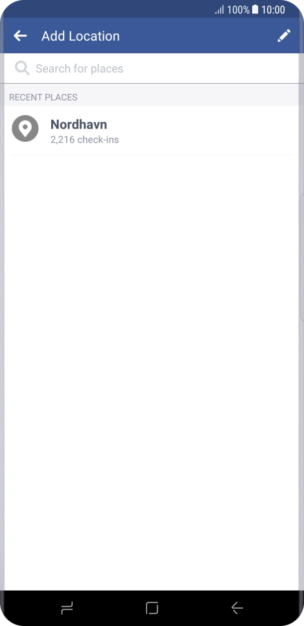 Press the search field and key in the required search word.