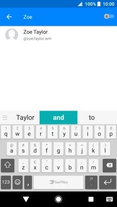 Key in the first letters of the recipient's name and press the required contact.