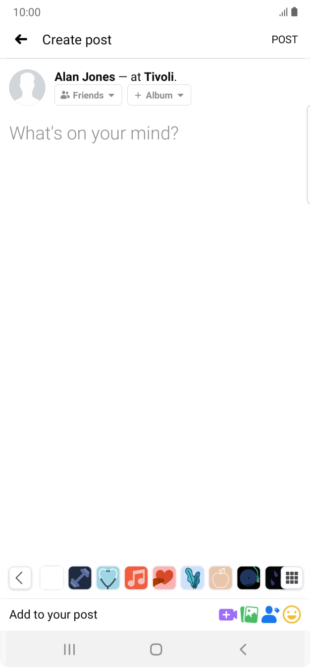 Press the text input field.