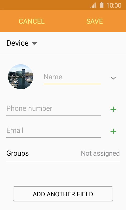 Press Name and key in the required name.