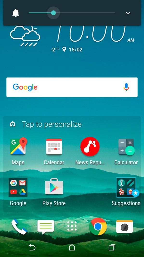 Press the settings icon.